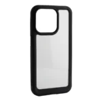 Black Acrylic Matt case for iPhone 14 Pro with an elegant matte finish and protection.