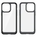 Black matte acrylic Acrylic Matt case for iPhone 14 Pro, protection from scratches and drops.