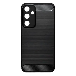 Μαύρη θήκη Carbon για Xiaomi Redmi Note 14 5G με ανάγλυφη υφή για προστασία και στυλ