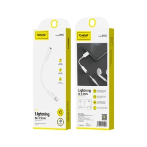 Αντάπτορας Foneng BM20 Lightning σε Jack 3.5mm λευκός μήκους 0.1m για σύνδεση ακουστικών.