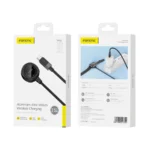 Μαύρο καλώδιο FONENG W02 USB-C για Apple Watch, 2.5W, μήκους 1 μέτρου για φόρτιση smartwatch.