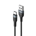 Μαύρο καλώδιο FONENG X51 Micro USB 3A 2m για γρήγορη φόρτιση και μεταφορά δεδομένων.