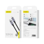 Μαύρο καλώδιο FONENG X95 USB-C σε Lightning PD 20W, μήκους 1.2m για γρήγορη φόρτιση iPhone.