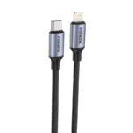 Καλώδιο FONENG X95 USB-C σε Lightning PD 20W 1.2m σε μαύρο χρώμα για γρήγορη φόρτιση iPhone.