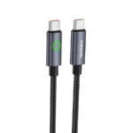 Καλώδιο φόρτισης FONENG XS08 USB-C σε USB-C 60W 1.2m σε μαύρο χρώμα για γρήγορη μεταφορά δεδομένων.