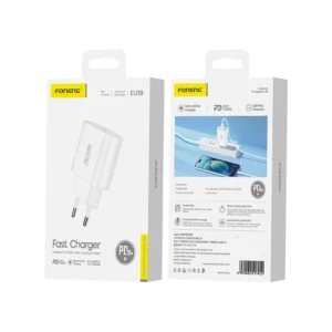 Φορτιστής τοίχου Foneng EU39 USB-C 20W σε λευκό χρώμα για γρήγορη φόρτιση κινητού