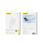 Φορτιστής τοίχου FONENG EU55 GaN PD 20W USB-C σε λευκό χρώμα για γρήγορη φόρτιση smartphone