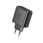 Φορτιστής τοίχου FONENG EU62 GaN PD 45W με θύρα USB-C σε μαύρο χρώμα για γρήγορη φόρτιση.
