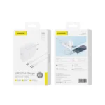 Φορτιστής τοίχου FONENG EU62 GaN PD 45W USB-C λευκός με καλώδιο USB-C σε USB-C