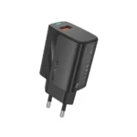 Φορτιστής τοίχου Foneng EU64 18W με καλώδιο Lightning σε μαύρο χρώμα