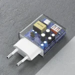 Φορτιστής Πρίζας Dudao A30EU 30W GaN με θύρες USB-A και USB-C σε λευκό χρώμα