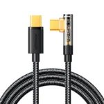 Καλώδιο Joyroom S-CC100A6 USB-C σε USB-C 100W 1.2m μαύρο με γωνιακό βύσμα για gaming.