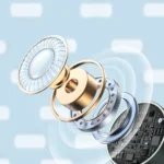 Ακουστικά Hands-free Joyroom JR-EC06 USB-C σε γκρι χρώμα, τύπου In-Ear για κινητά τηλέφωνα.