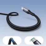 Καλώδιο Joyroom S-A28 USB-C σε USB-C 60W 1m σε μαύρο χρώμα για γρήγορη φόρτιση