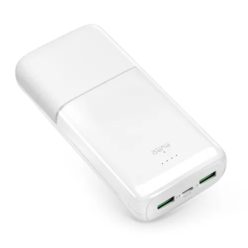 Power Bank Puro Daily 20 Plus 20000mAh 22.5W σε λευκό χρώμα για γρήγορη φόρτιση συσκευών