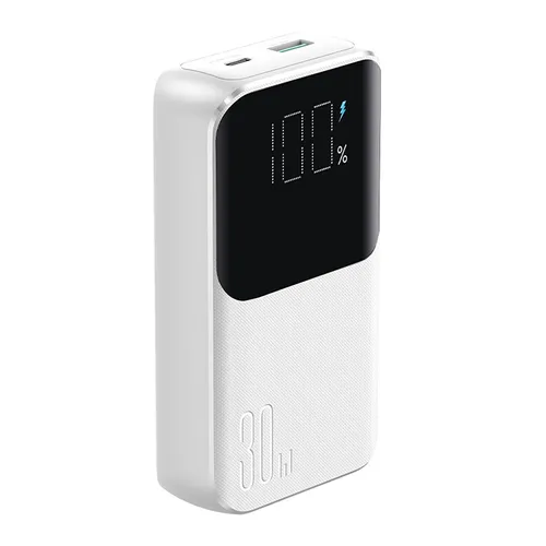 Λευκό Joyroom Power Bank JR-PBC06 10000mAh 30W για γρήγορη φόρτιση smartphone.