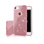 Ροζ θήκη κινητού Glitter 3in1 TFO για iPhone 16e και 17e με λαμπερή υφή.