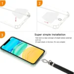 Μαύρο κρεμαστό λουράκι λαιμού TFO Universal 150cm για κινητά τηλέφωνα