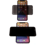 Privacy Tempered Glass TFO for iPhone 16 Pro / 17 with black frame for screen protection and privacy.