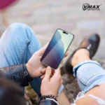 Προστατευτικό τζαμάκι Tempered Glass 9D VMax για iPhone 15 Plus με μαύρο πλαίσιο