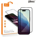 Προστατευτικό τζαμάκι οθόνης 9D Tempered Glass VMax για iPhone 16 Plus με μαύρο πλαίσιο