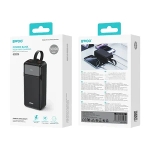 BWOO Power Bank 30000mAh 65W με οθόνη LCD σε μαύρο χρώμα