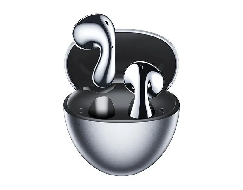 Wireless Bluetooth headphones Remax W17 Pro Silver TWS in silver color with charging case