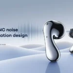 Wireless Bluetooth headphones Remax W17 Pro TWS in silver color with charging case.