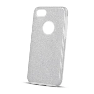 Silver Glitter Case 3in1 TFO for iPhone 16e and iPhone 17e with a shiny texture.