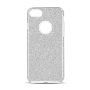 Silver Glitter Case 3in1 TFO for iPhone 16e and 17e with a shiny effect for style and protection.