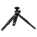 Μίνι τρίποδο και selfie stick Hurtel 16-21cm σε μαύρο χρώμα για smartphone και κάμερες GoPro.