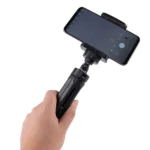 Μίνι τρίποδο και selfie stick Hurtel για κινητά και κάμερες GoPro, 16-21cm, σε μαύρο χρώμα.