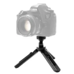 Hurtel mini τρίποδο και selfie stick για κινητό σε μαύρο χρώμα, ρυθμιζόμενο ύψος 16-21cm.