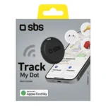 SBS Track My Circle Μαύρο, έξυπνος εντοπιστής συμβατός με την εφαρμογή Apple Find My για εύρεση αντικειμένων.