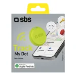 Πράσινο SBS Track My Circle locator συμβατό με Apple Find My για εύρεση κλειδιών και αντικειμένων.