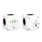 Πολύπριζο Tech-Protect PCL3x4 με 3 πρίζες AC, 2 USB-A και 2 USB-C θύρες σε λευκό χρώμα