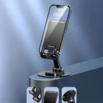 Μαύρη σταθερή βάση Wozinsky WPT-K393 για κινητά τηλέφωνα και tablet.