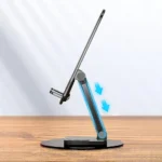 Μαύρη βάση Wozinsky WPT-K393 για κινητό και tablet, σταθερή επιτραπέζια στήριξη.