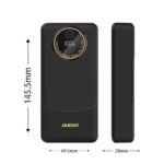 Μαύρο power bank Dudao K12Pro 20000mAh 22.5W με θύρες γρήγορης φόρτισης USB-A και USB-C.