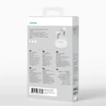 Λευκά ασύρματα ακουστικά Joyroom JR-BB1 Jbuds Series TWS, in-ear Bluetooth ακουστικά για κινητά.