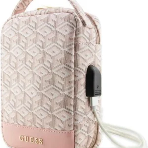 Guess Organizer Bag GCube Stripe Pink
