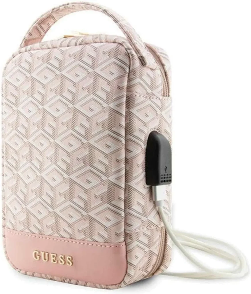 Guess Organizer Bag GCube Stripe Pink